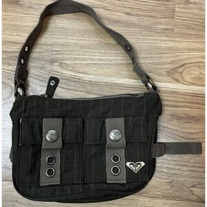 Roxy Shoulder Bag Satchel Green Stripe Y2K  Possibly Vintage